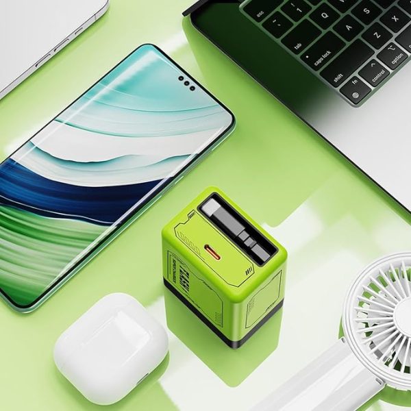 2-in-1 Compatible with 120w Fast Charger, Fast Charger Module with Type-C Cable, All in One Chargers Retractable Wall Plug for iPhone, Phone and Laptops (1PCS-Green) - Image 3